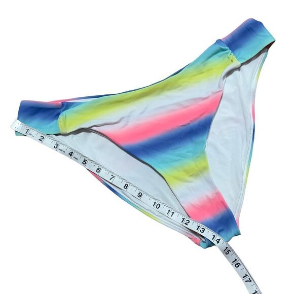 Love & Sports V Front Ombre Stripe Bikini Bottom XLarge - Picture 13 of 14